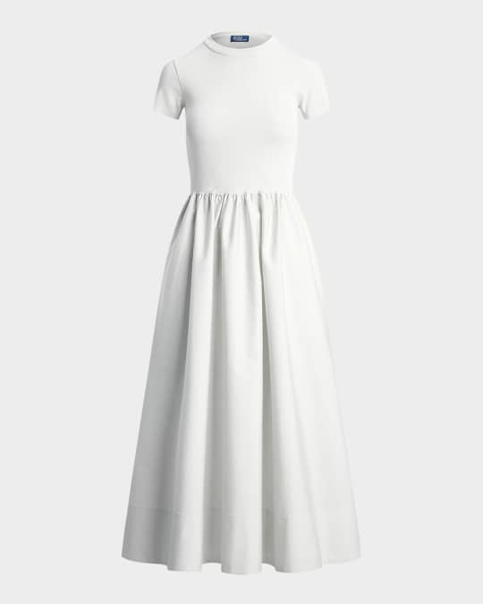 Cotton Short-Sleeve Dress