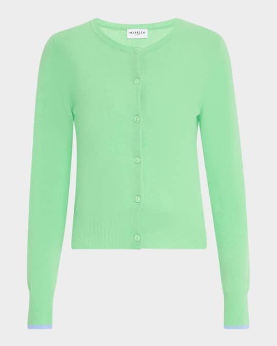 Orlanda1 Crewneck Wool-Cashmere Cardigan