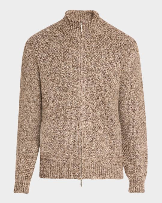 Men's Ispra Tweed Knit Silk-Cashmere Sweater