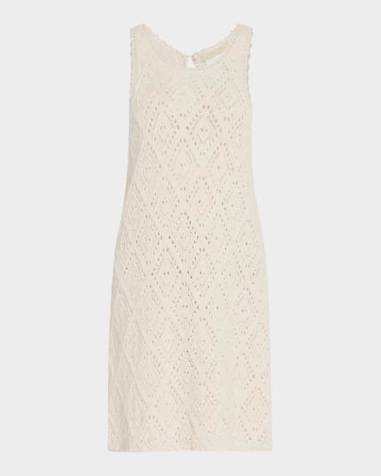 Escarlett Pointelle-Knit Cotton Mini Dress