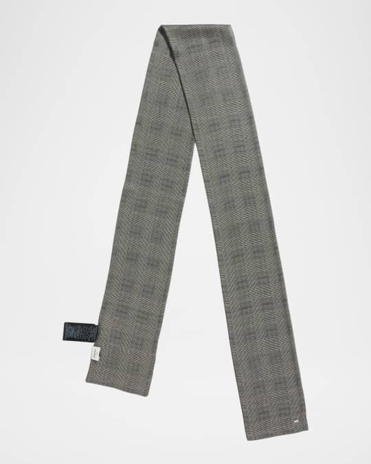 Men's Prince de Galles Silk Check Scarf