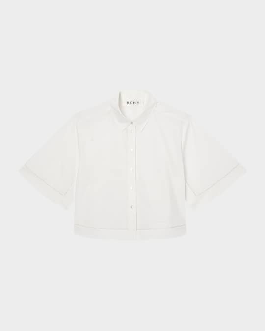 Ladder Embroidered Poplin Shirt