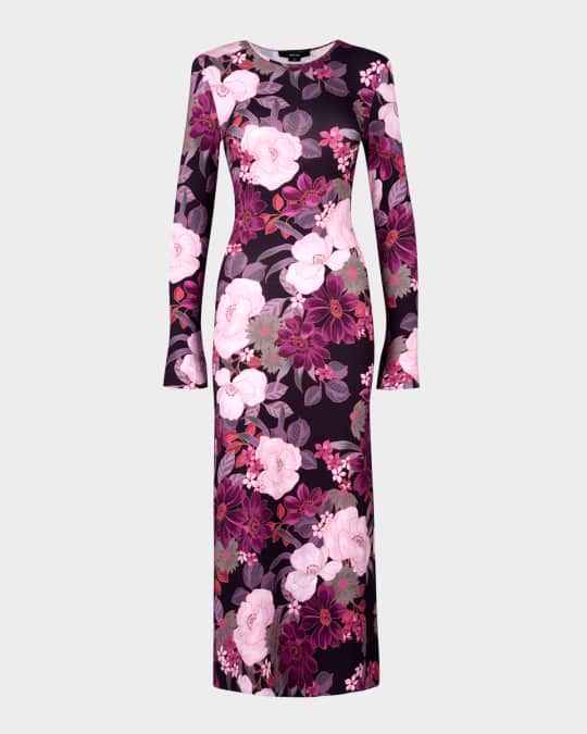knee length dresses for ladies Black Basic Crewneck Midi Dress  PinkBlush