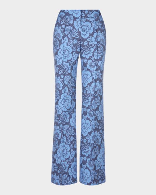 Wide-Leg Pintuck Trousers