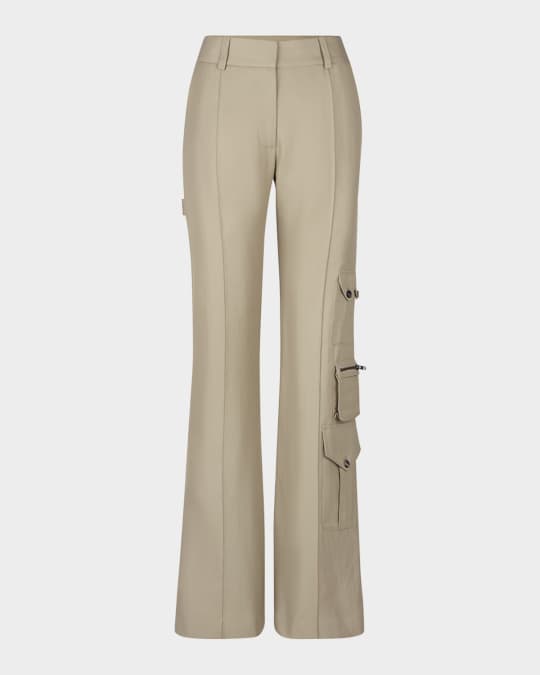 Wide-Leg Cargo Trousers