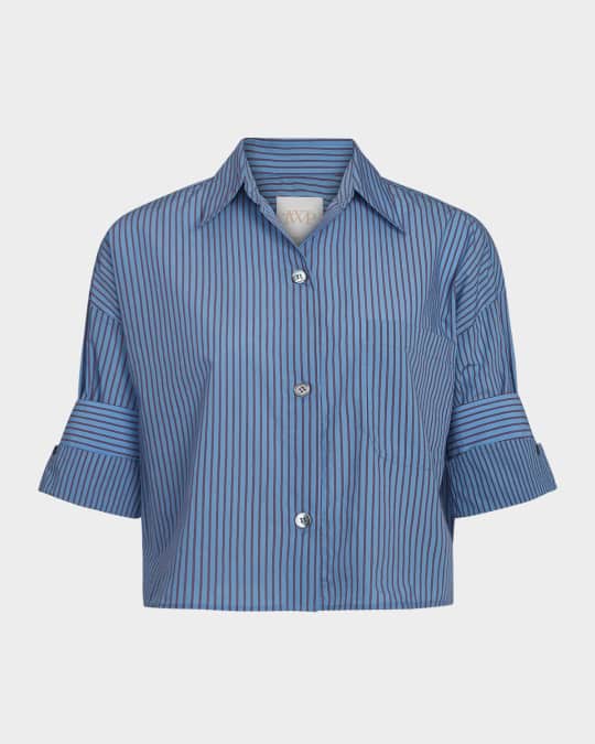 Next Ex Striped Button-Front Shirt