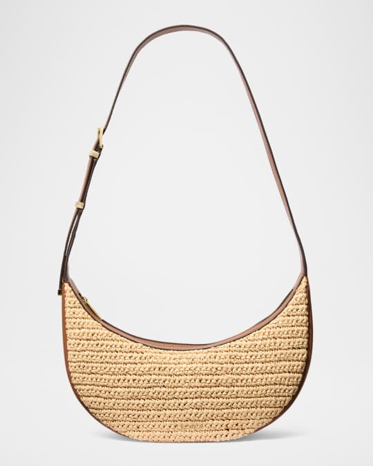 MICHAEL Michael Kors Avra Medium Raffia-Textured Crossbody Bag