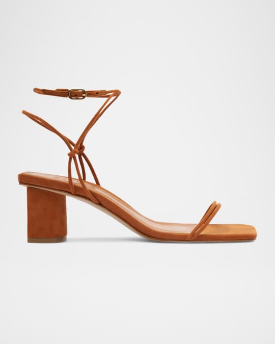 Pompeii Strappy Suede Block-Heel Sandals