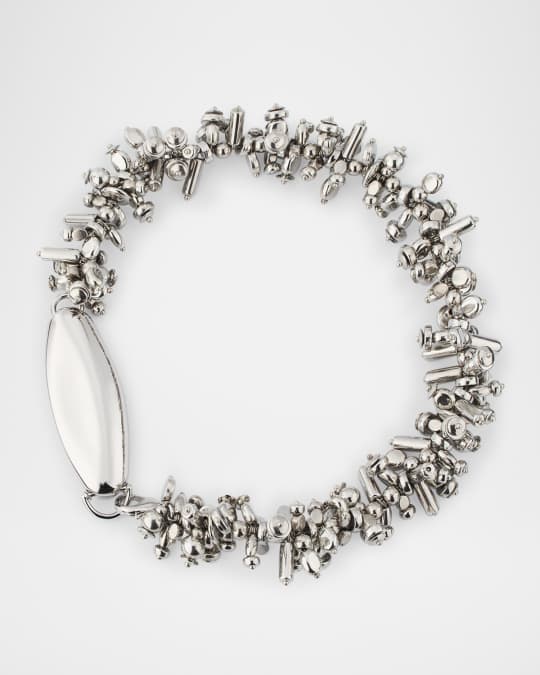 Sterling Silver Beaded Choker Necklace