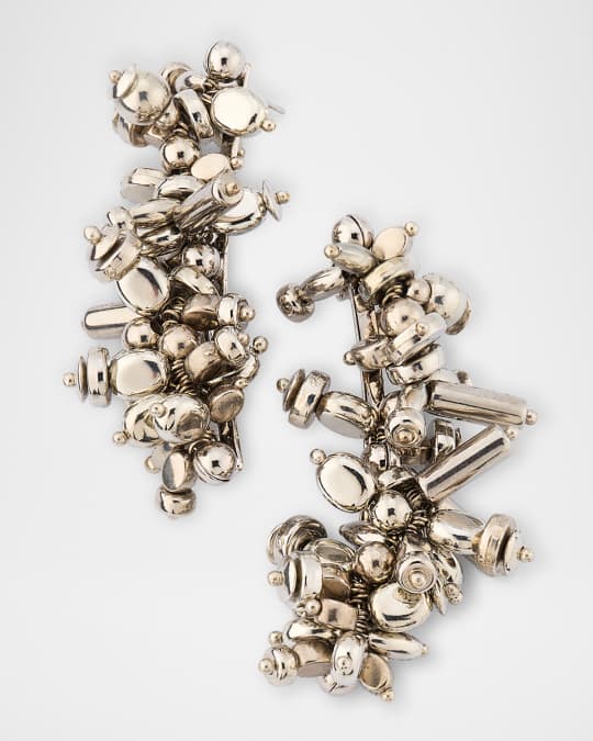 Sterling Silver Beaded Drop Earrings