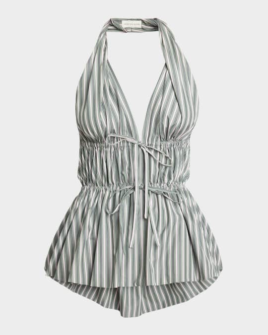 Dries Van Noten Ceana Stripe Halter Top | Neiman Marcus