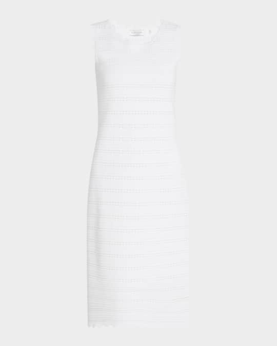 The Alessandra Scalloped Pointelle Midi Dress