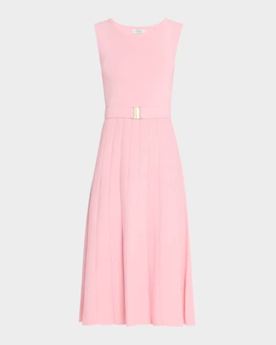 The Sumner Sleeveless Belted Midi Sweater Dress