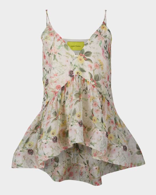 Floral Strappy Chiffon Top 