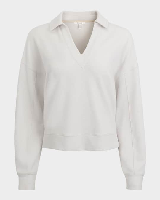 Waffle Scuba Polo Sweatshirt