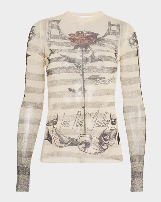 トップス jean paul gaultier tattoo T Jean Paul Gaultier - Jean Paul Gaultier | The Red Tattoo T-Shirt