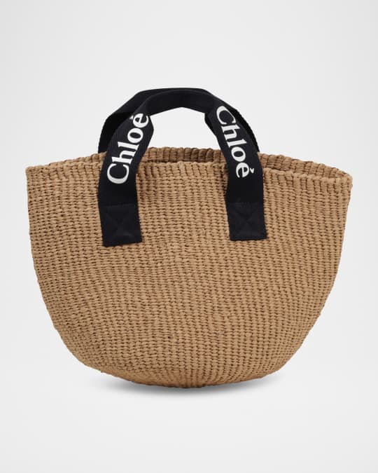 Chloe x Mifuko Girl's Logo-Print Basket Bag | Neiman Marcus