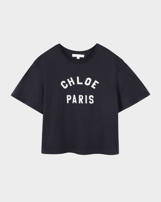 Girl's Logo Embroidered T-Shirt, Size 8-14