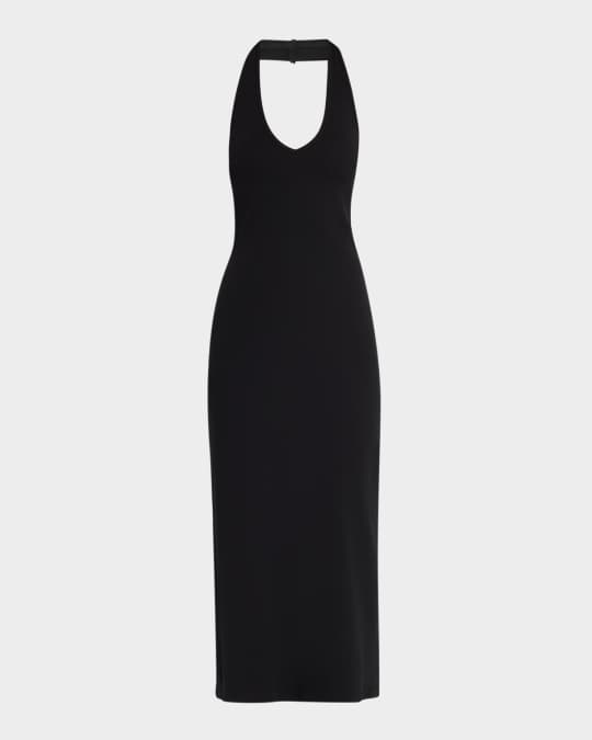slim fit dress slacks Nili Lotan Lelia Halterneck Dress Black main image 1