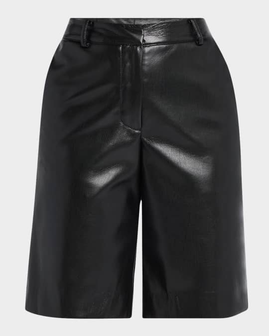 Katina Vegan Leather Bermuda Shorts