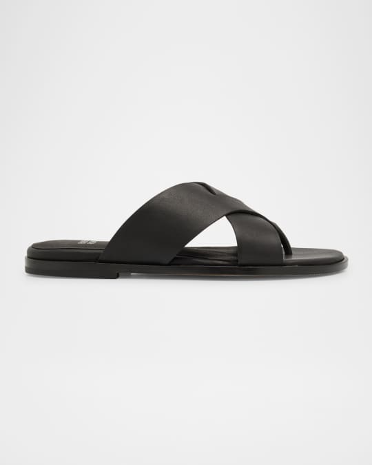 Kisto Leather Crisscross Thong Sandals