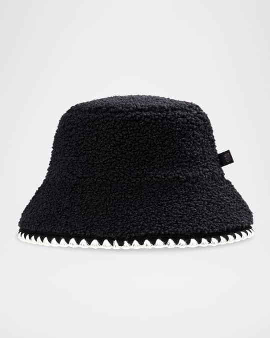 UGG Fluff Faux-Fur Scalloped Bucket Hat | Neiman Marcus