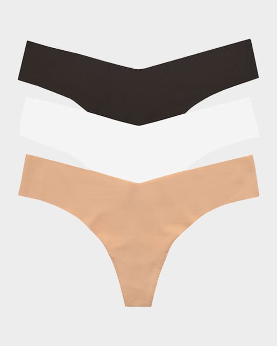 Classic Low-Rise Microfiber Thongs, Pack of 3