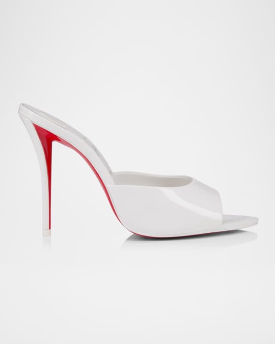 Christian Louboutin 100mm Miss Z Leather Mule Sandals | Neiman Marcus