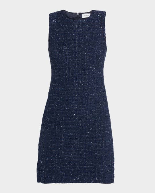 Midnight Metallic Multi Tweed Sleeveless Dress