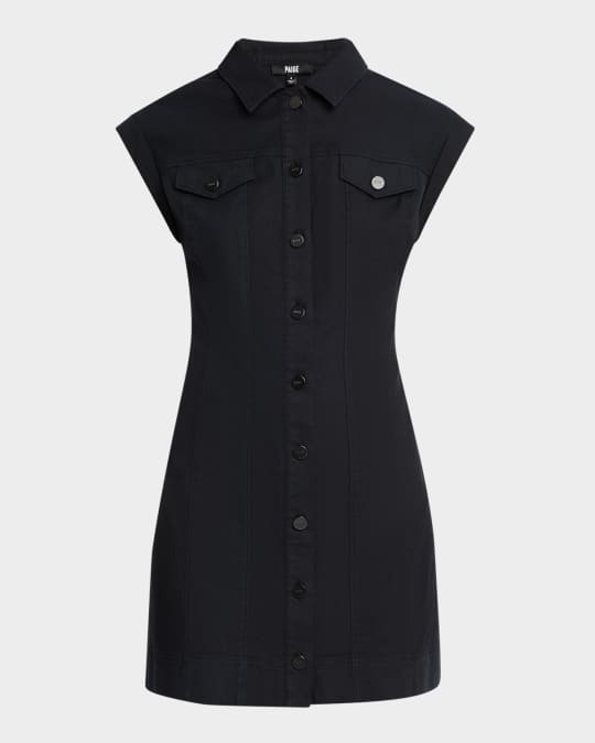 PAIGE Dekalb Denim Mini Dress | Neiman Marcus