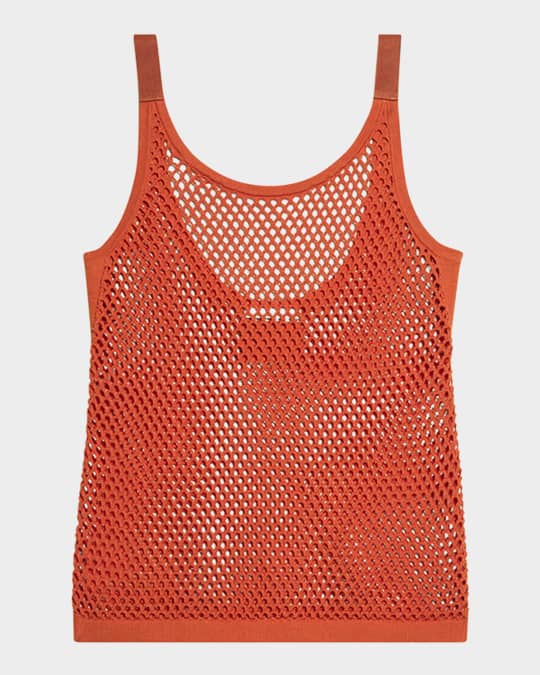 トップス HELMUT LANG See-through tank top Helmut Lang Scoop-Neck Mesh Tank Top | Neiman Marcus
