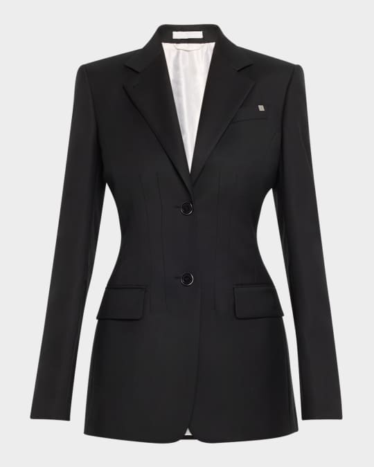 Darted Wool Blazer