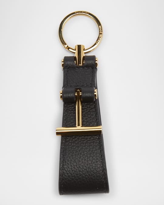 TOM FORD Keyring Holder in Grain Leather | Neiman Marcus