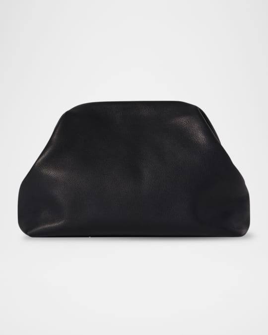 THE ROW Mira Clutch Bag in Saddle Leather | Neiman Marcus