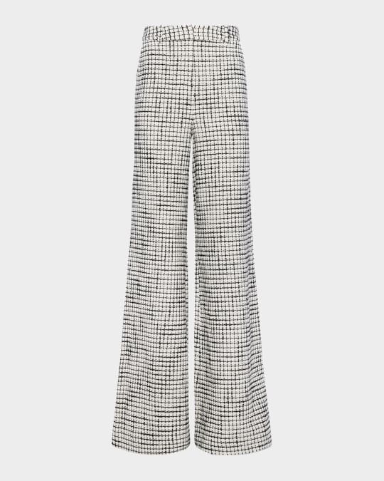 Pilar Tweed Wide-Leg Pants