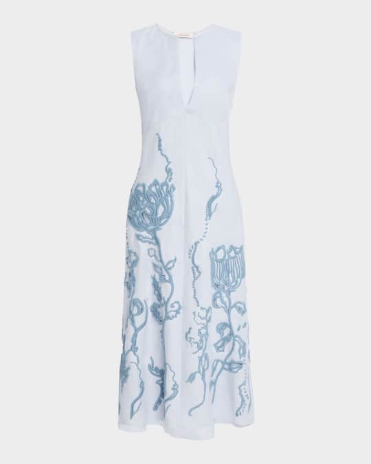 Embroidered Beauty Linen Dress