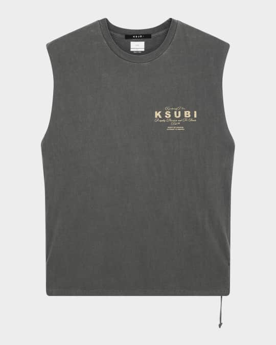 Ksubi Men's Cutoff Washed Logo T-Shirt | Neiman Marcus