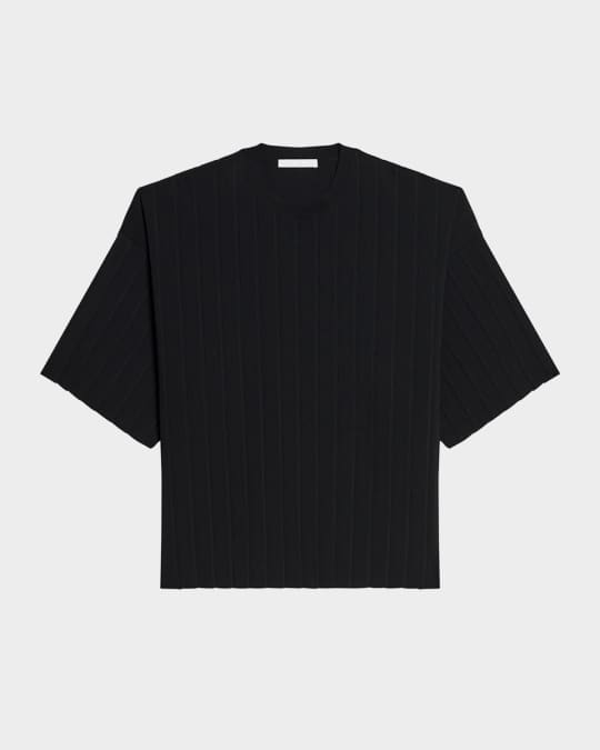 Men's Pleated Crewneck T-Shirt