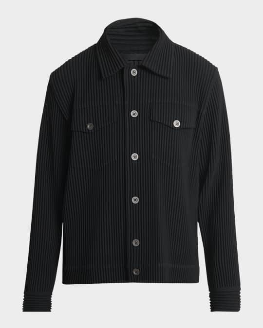 Homme Plisse Issey Miyake Men's Pleated Sport Shirt | Neiman Marcus