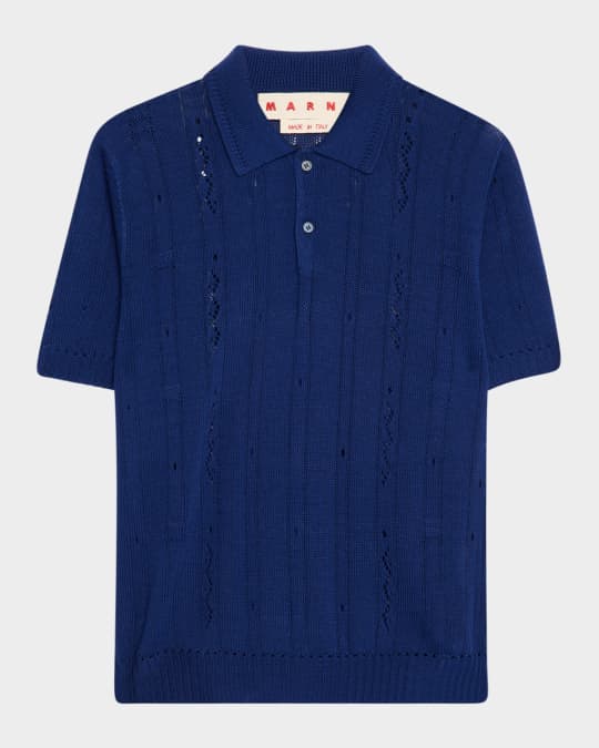 Men's Openwork Polo Shirt