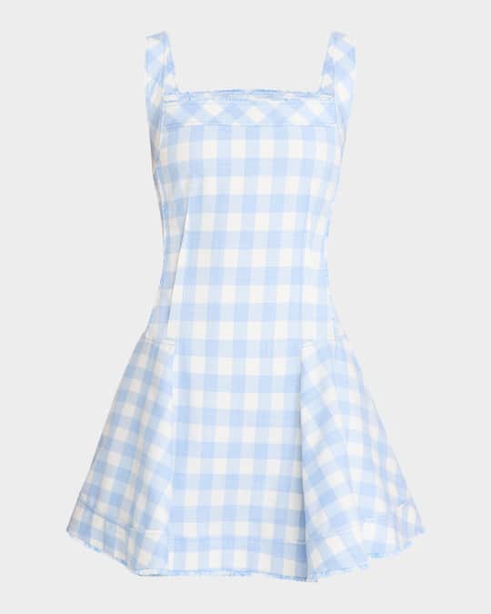 princess polly baby blue dress Jonathan Simkhai Women's Blue Elektra Pleated Stretch-knit Mini Dress