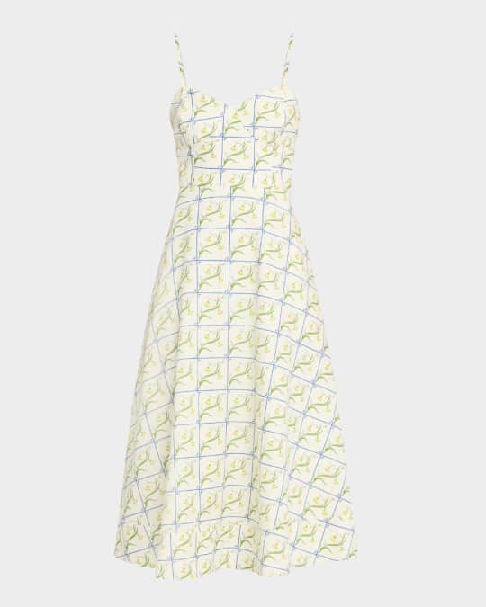 knee length dresses for ladies Harper Dress Pink Abstract Floral Jacquard