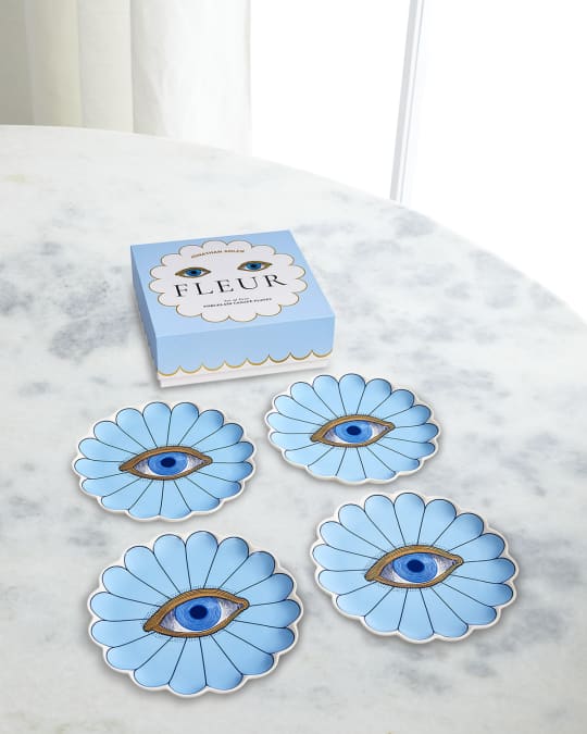 Fleur Canape Plates, Set of 4