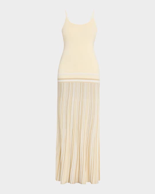 knitted pleated maxi dress Pre-Order Pleated V-Neck Women Knit Maxi Dress, Black / M main image 0