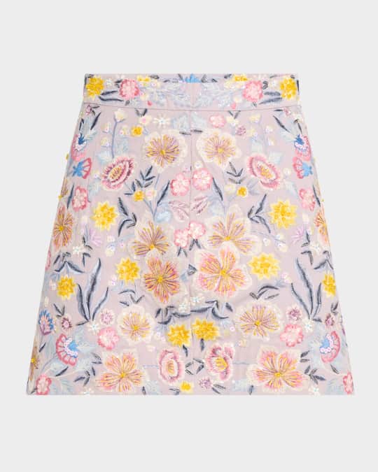 Patterned Pull-On Skirt (Jolie Fleur) main image 1