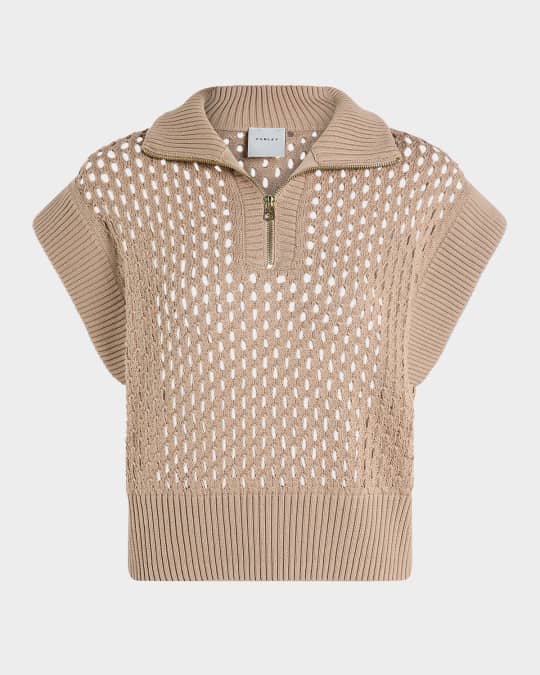 Gaines Half-Zip Knit Vest