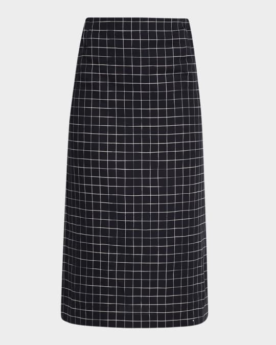 Vince Trellis Plaid Pencil Skirt | Neiman Marcus