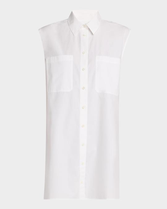 FRAME The Sleeveless Shirtdress | Neiman Marcus