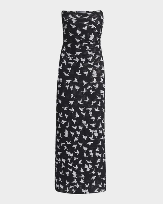 Stella McCartney Flying Bird Haze Mesh Maxi Dress | Neiman Marcus