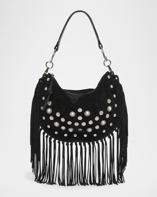 Oskan Kanao Studded Fringe Suede Shoulder Bag